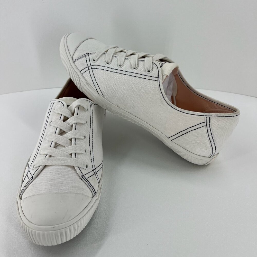 Kate Spade Tommi Tennison Canvas Sneakers Womens 10 B Low Top Lace Up Flat White - Picture 8 of 14